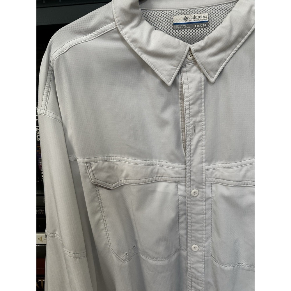 Columbia PFG Shirt Mens 2XL White Button Up Fishing Performance Vented Long Slv - Picture 5 of 14